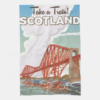 Scotland Fourth Bridge Travel poster. Tea Towel