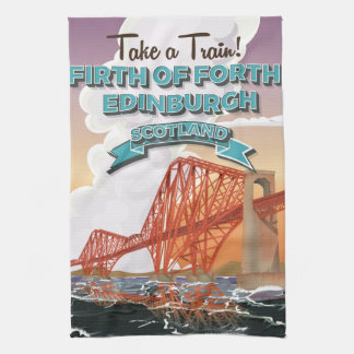 Scotland Fourth Bridge Travel poster. Tea Towel