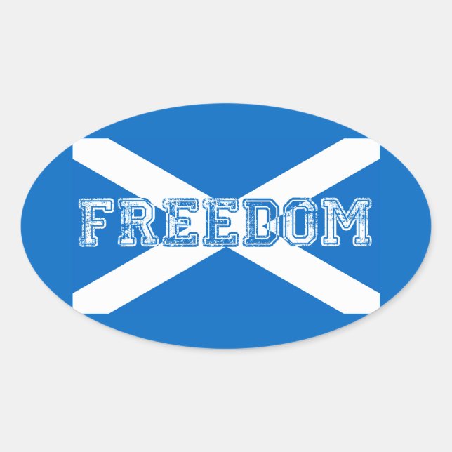Scotland Freedom Oval Sticker (Front)