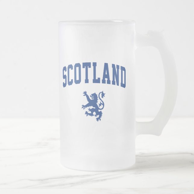 Scotland Frosted Glass Beer Mug (Right)