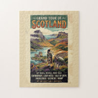 Scotland Grand Tour Retro Travel Poster