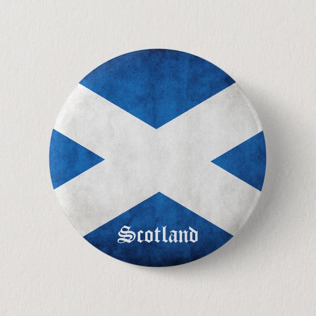 Scotland Grunge Flag 6 Cm Round Badge (Front)