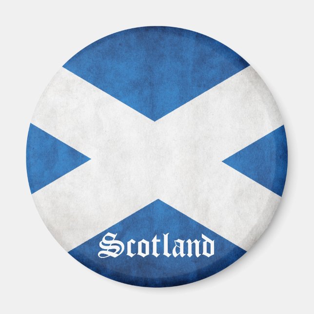Scotland Grunge Flag Customised Magnet (Front)
