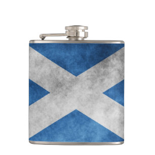 Scotland Grunge- Saint Andrew's Cross Hip Flask
