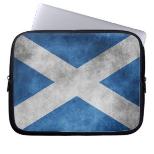 Scotland Grunge- Saint Andrew's Cross Laptop Sleeve