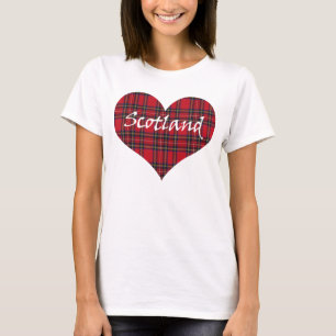 Scotland Heart Tartan T-Shirt