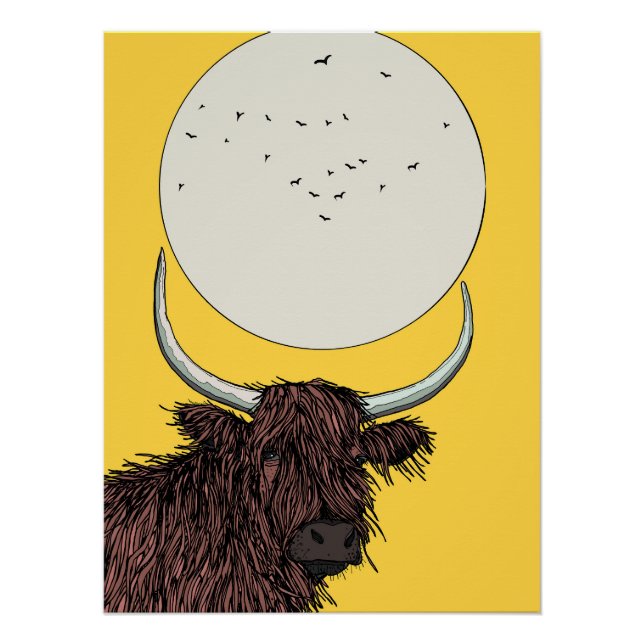 Scotland Highland Cow Poster (Front)