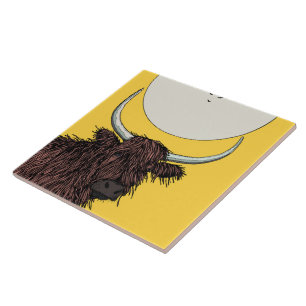 Scotland Highland Cow Tile