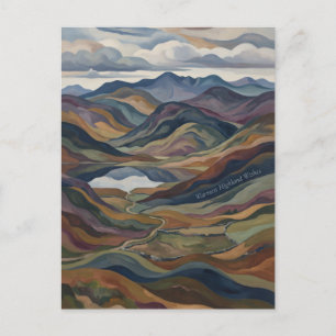 Scotland Highland Landscape Georgia O'Keeffe Style Postcard