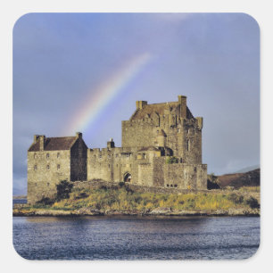 Scotland, Highland, Wester Ross, Eilean Donan Square Sticker