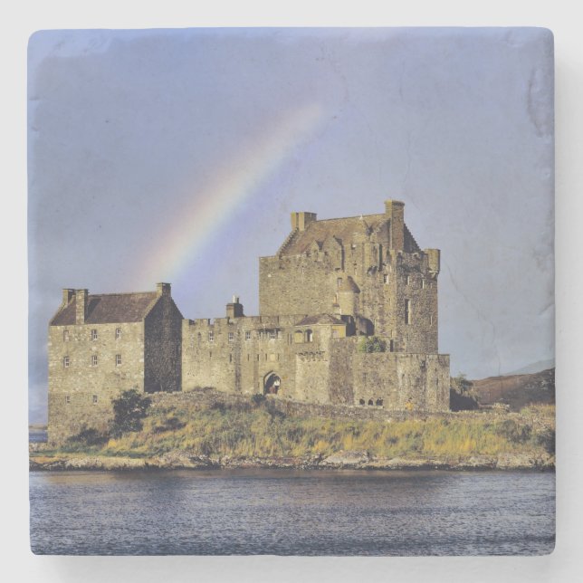 Scotland, Highland, Wester Ross, Eilean Donan Stone Coaster (Front)