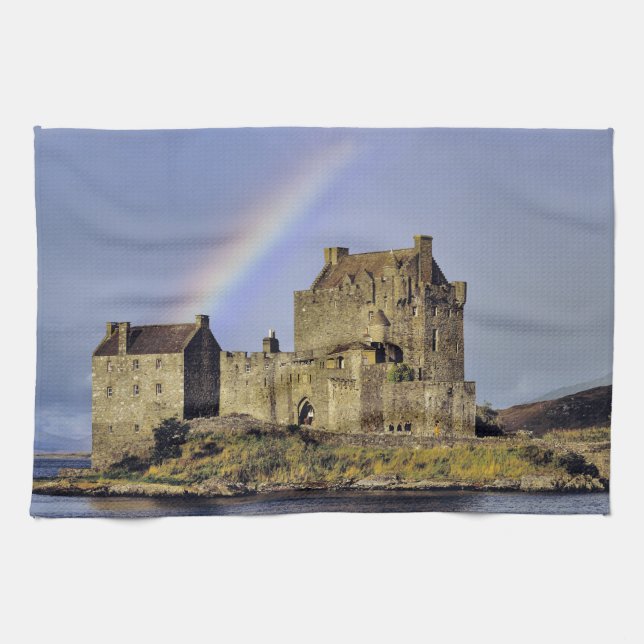 Scotland, Highland, Wester Ross, Eilean Donan Tea Towel (Horizontal)