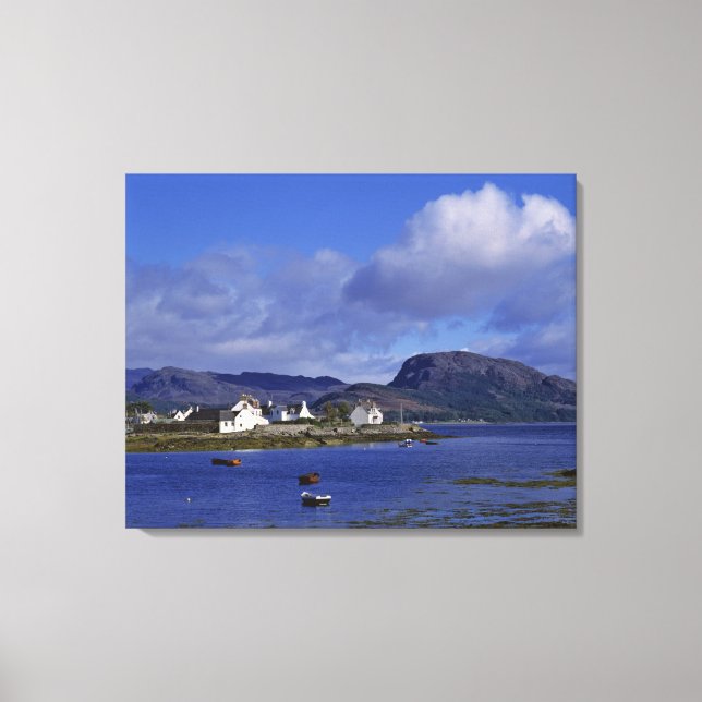 Scotland, Highland, Wester Ross, Plockton. Canvas Print (Front)