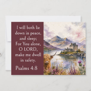 Scotland Highlands Aesthetic, Psalm 4:8 Bible  Invitation