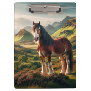 Scotland highlands Clydesdale horse Clipboard