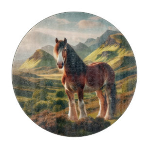 Scotland highlands Clydesdale horse Cutting Board