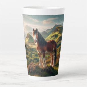 Scotland highlands Clydesdale horse Latte Mug