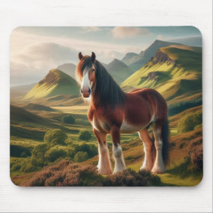 Scotland highlands Clydesdale horse Mouse Mat