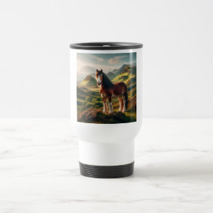 Scotland highlands Clydesdale horse Travel Mug