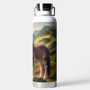 Scotland highlands Clydesdale horse Water Bottle