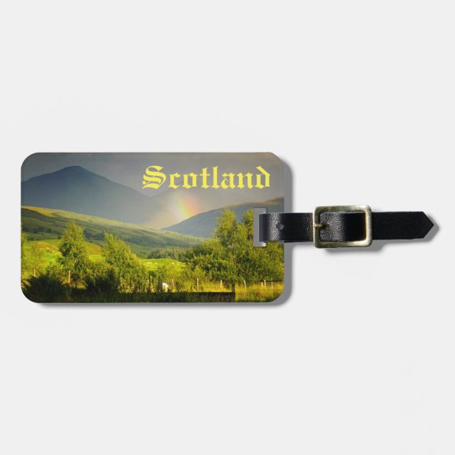 Scotland Highlands Customisable Travel Luggage Tag (Front Horizontal)