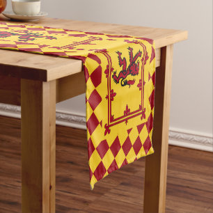 Scotland home decor, Rampant, Scottish Flag Short Table Runner