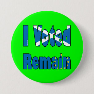 Scotland "I Voted remain" EU referendum 7.5 Cm Round Badge