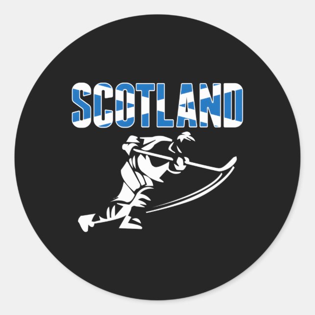 Scotland Ice Hockey Jersey Scottish Hockey Team Fa Classic Round Sticker (Front)
