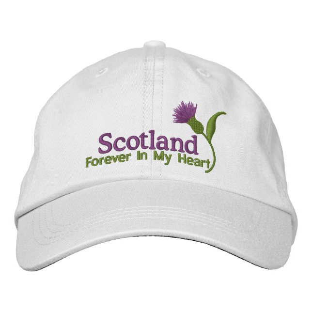Scotland in my Heart Embroidered Hat (Front)