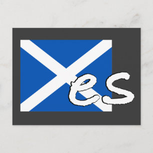 Scotland Independence: Scottish flag spells "Yes", Postcard