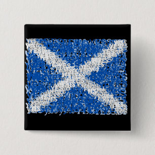 Scotland Independence: Scottish Yes flag, 15 Cm Square Badge