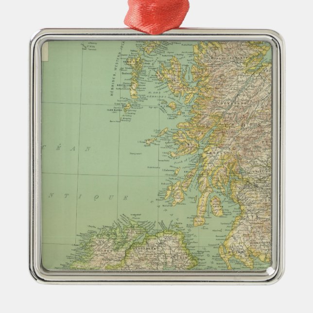 Scotland, Ireland Metal Tree Decoration (Front)