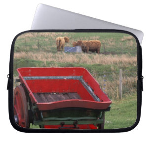 Scotland, Isle of Skye, Kilmuir. Farm animals Laptop Sleeve