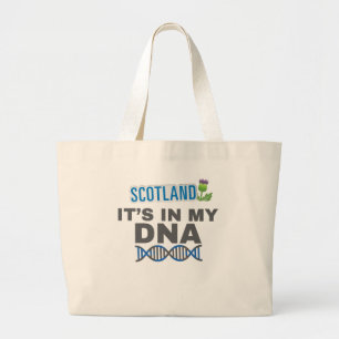 Scotland It's In My DNA Scottish Heritage Gift Large Tote Bag