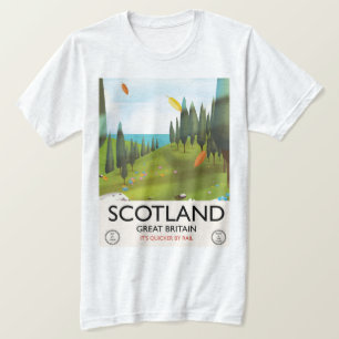 Scotland 'It's quicker by rail' Travel poster T-Shirt