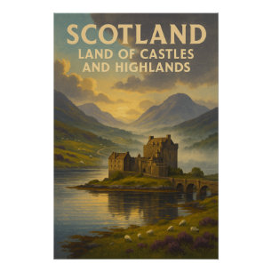 Scotland – Land of Castles and Highlands Poster