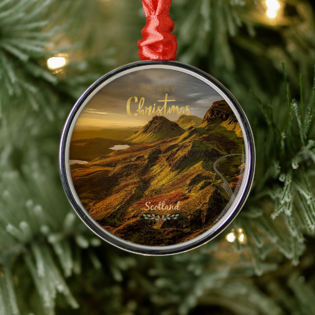 Scotland landscape Christmas Metal Tree Decoration (Tree)