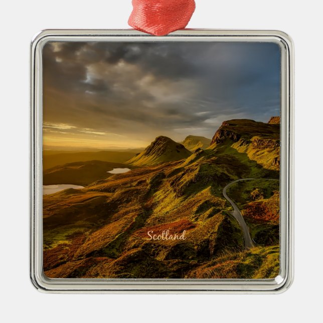 Scotland landscape photograph metal tree decoration (Front)
