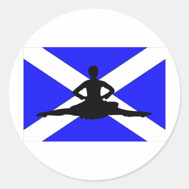 Scotland Leap Classic Round Sticker (Front)