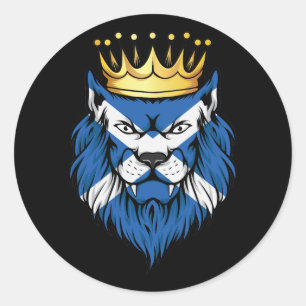 Scotland  Lion King Flag Classic Round Sticker