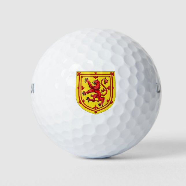 Scotland Lion Rampant Coat Of Arms Golf Balls (Front)