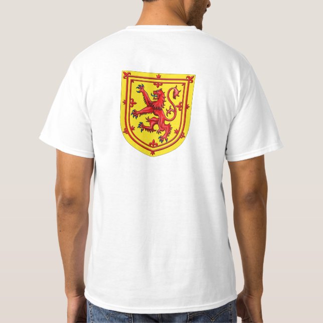 Scotland Lion Rampant Coat Of Arms T-Shirt (Back)