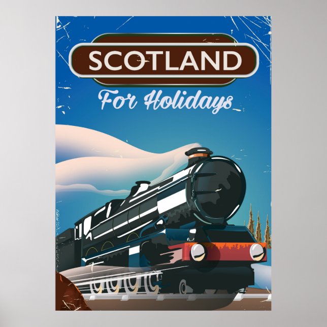 Scotland Locomotive travel poster (Front)