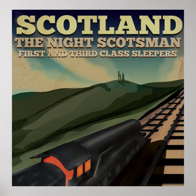Scotland Locomotive Travel Poster (Front)