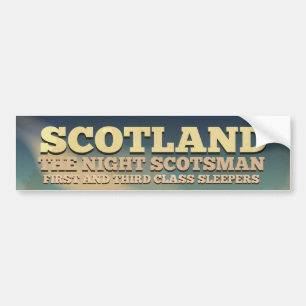 Scotland Locomotive Travel Poster Bumper Sticker