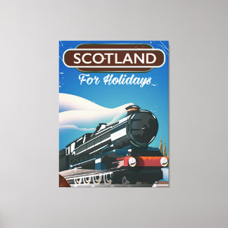 Scotland Locomotive travel poster Canvas Print