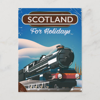 Scotland Locomotive travel poster Postcard