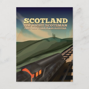Scotland Locomotive Travel Poster Postcard