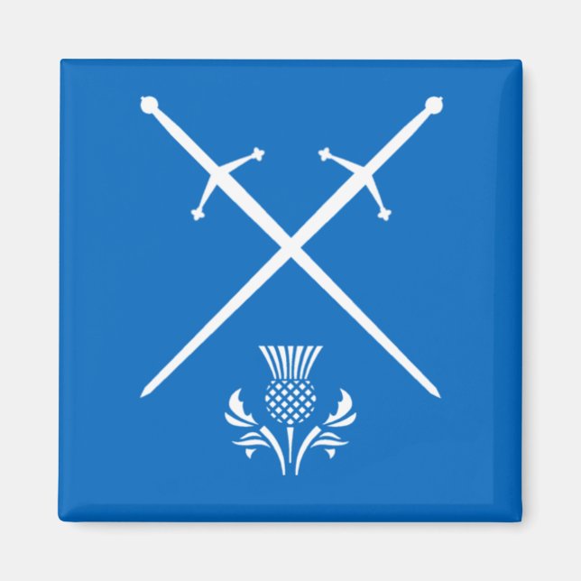 Scotland Magnet - Swords & Thistle (Front)