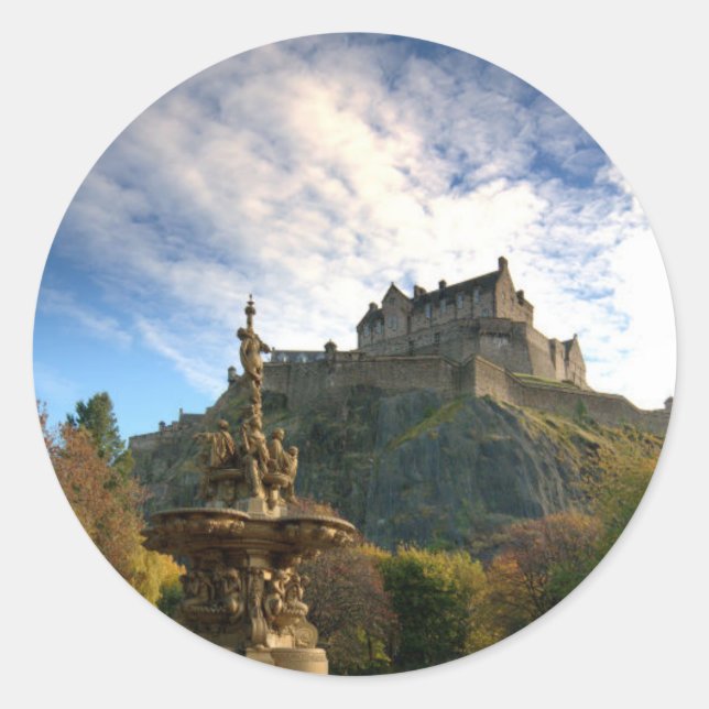 SCOTLAND: Majestic Scotland sticker. Classic Round Sticker (Front)